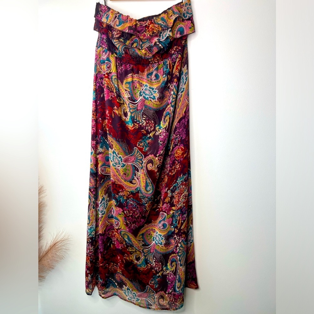 Target strapless multi color Xhilaration Mosiac Sundress